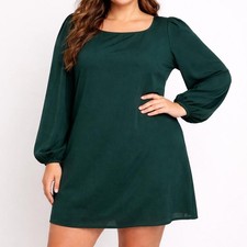 NWT Lulus Perfect Situation Shift Dress | Womens XL | Green | Lined Long Sleeve