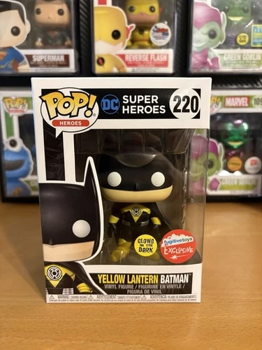 Funko Pop! DC Super Heroes Yellow Lantern Batman #220 Fugitive Toys Exclusive