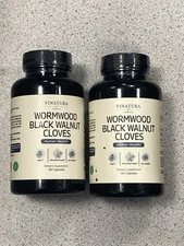 2x VINATURA Wormwood Black Walnut Clove Capsules - 60 Caps Each