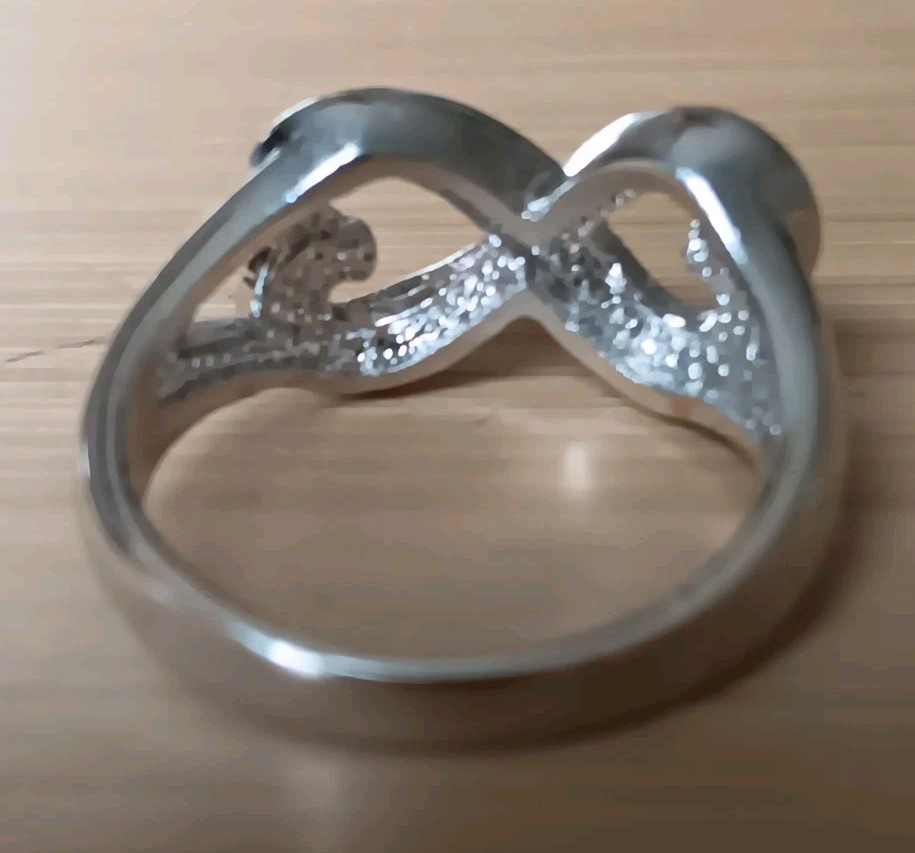 Intertwined Infinity Silver Tone Ring - image 5
