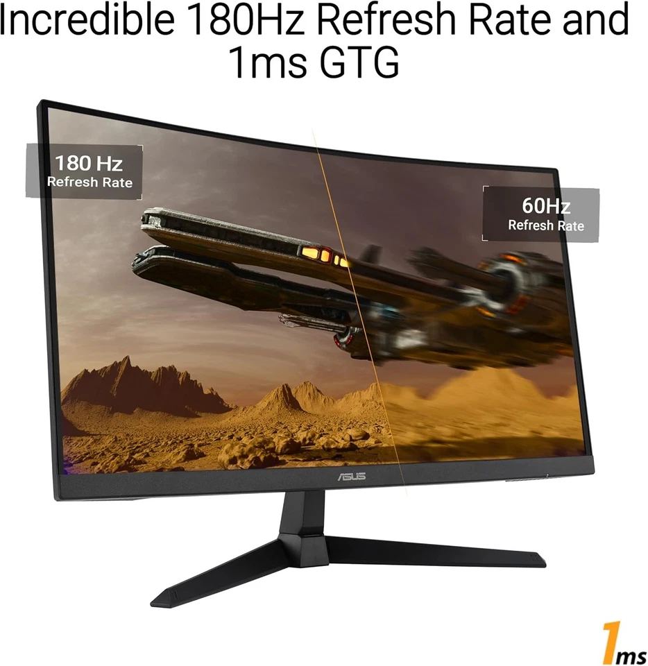 ASUS TUF Gaming VG27VQ3B - 27 Zoll Full HD Curved Monitor - 180 Hz, 1ms GtG - Bild 3 von 4