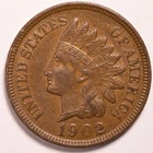 1902 Indian Head Penny Cent Extremely Fine (XF)