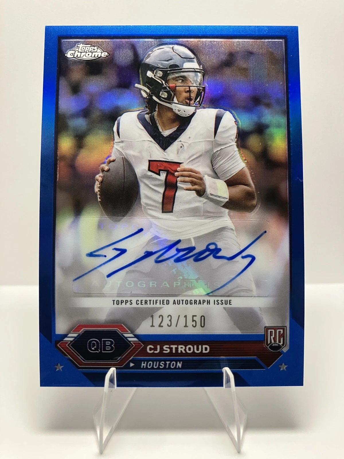 2023 Topps Composite - TCS-CS CJ Stroud - Chrome Autographs Blue Refractor /150
