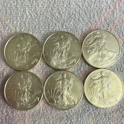 1 oz 0.999 Fine Silver Coins bullion 2009 Lot of 6