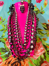   Betsey Johnson Halloween Multi Layered Rhin...