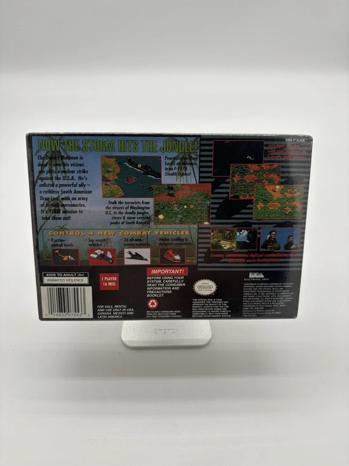 1993 Nintendo SNES Jungle Strike "The Sequel to Desert Strike" BRAND NEW SEALED - Image 2 of 4