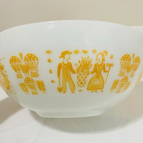 Vintage Pyrex Amish Butterprint Orange Pumpkin #441-#444 RARE! Set - Picture 2 of 23