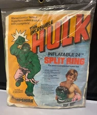 Vintage  1977  Sealed Package 24 Inch Inflatable Incredible Hulk Swim Ring 