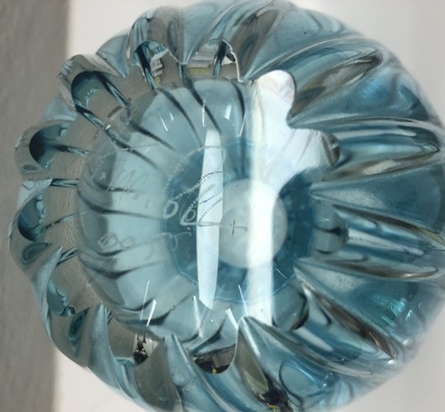 Michael Trimpol Ribbed Vase Signed Blue art glass studio - Picture 7 of 10