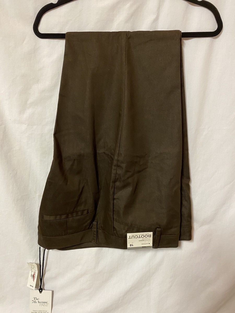 Pantalon Bootcut 7th Avenue Marron - Taille 18 (moyenne Plus) - Neuf Avec étiquette New York & Company
