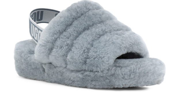 UGG Fluff Yeah Ash Fog Slide Slipper Women's US sizes 5-11/NEW