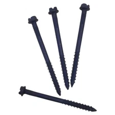 1000 Pack 1/4" x 3-1/4" Hex Head Concrete Screws, with Drill Bit