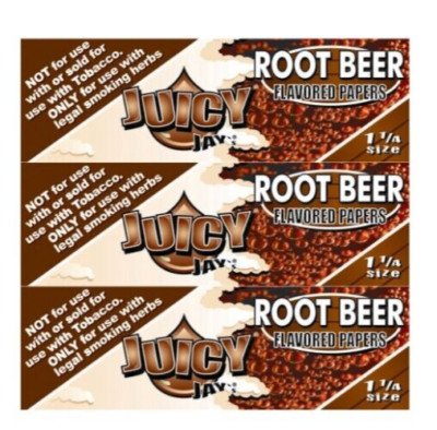 3x Juicy Jay's 1 1/4 Rolling Papers Root Beer Flavored  USA SHPD Best Price!