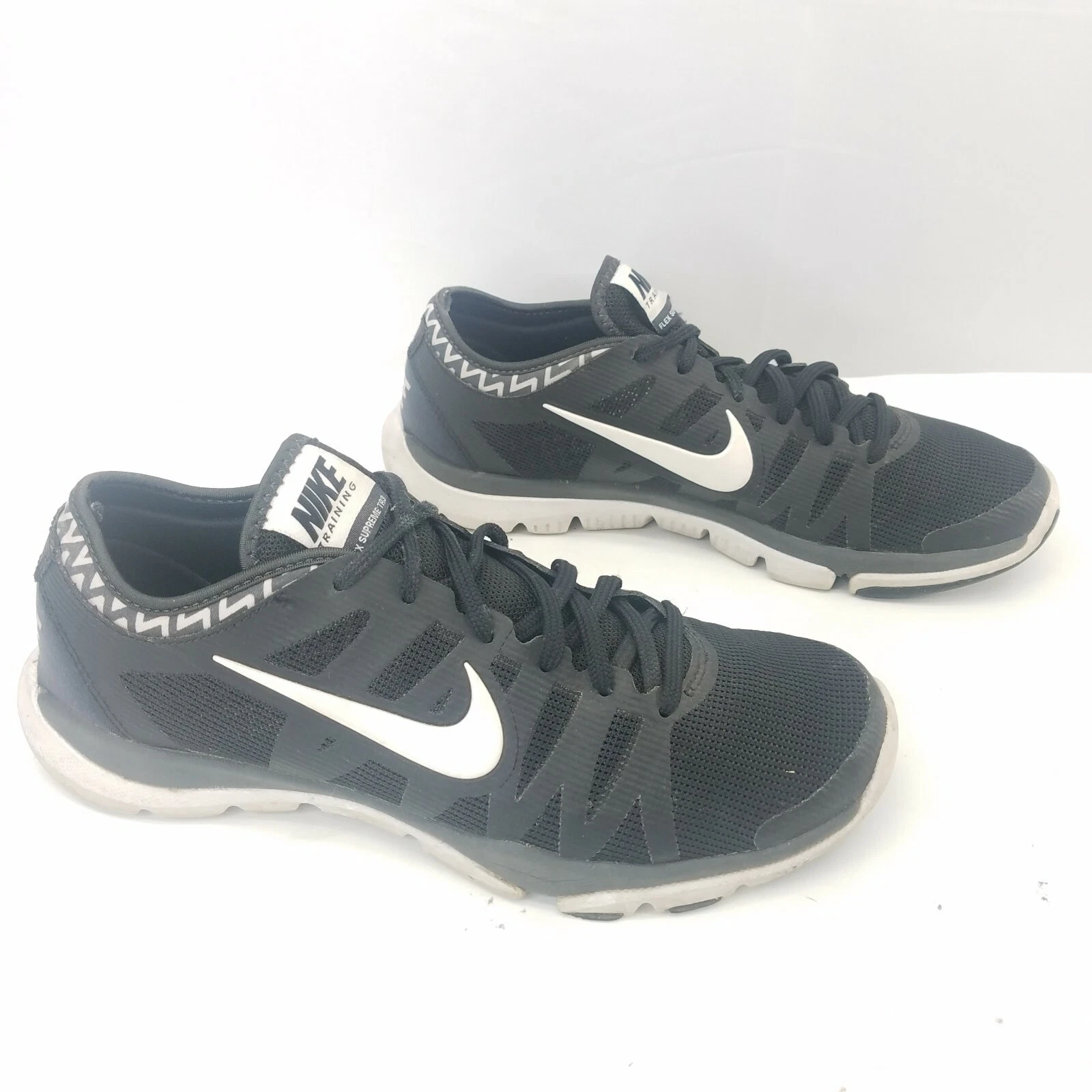 Baskets à lacets noires Nike Flex Supreme TR3 683138 pour femmes taille 8,5