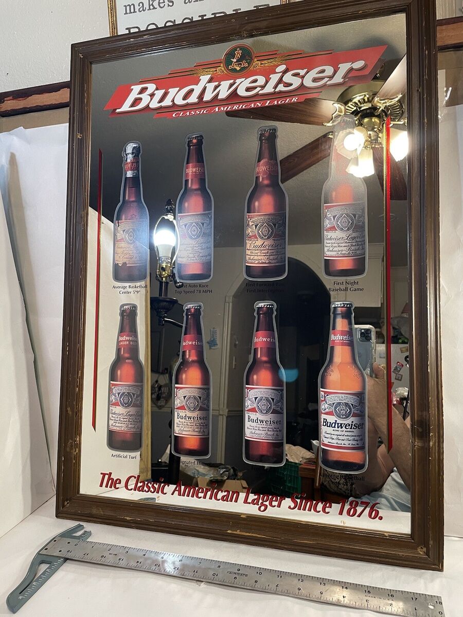 Budweiser ミラー 1992 Budweiser Beer Clydesdales (Elegant) Bar Mirror Saint