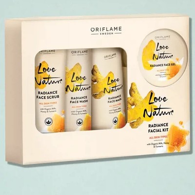 oriflame Radiance Facial Kit with Organic Milk, Honey and Turmeric