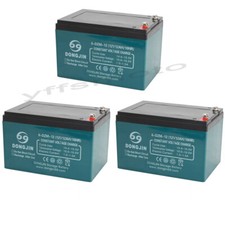 3pcs 12V 12Ah 6-DZM-12 SLA Battery for 3 Wheeler Mower Buggy Go Karts Moped Bike