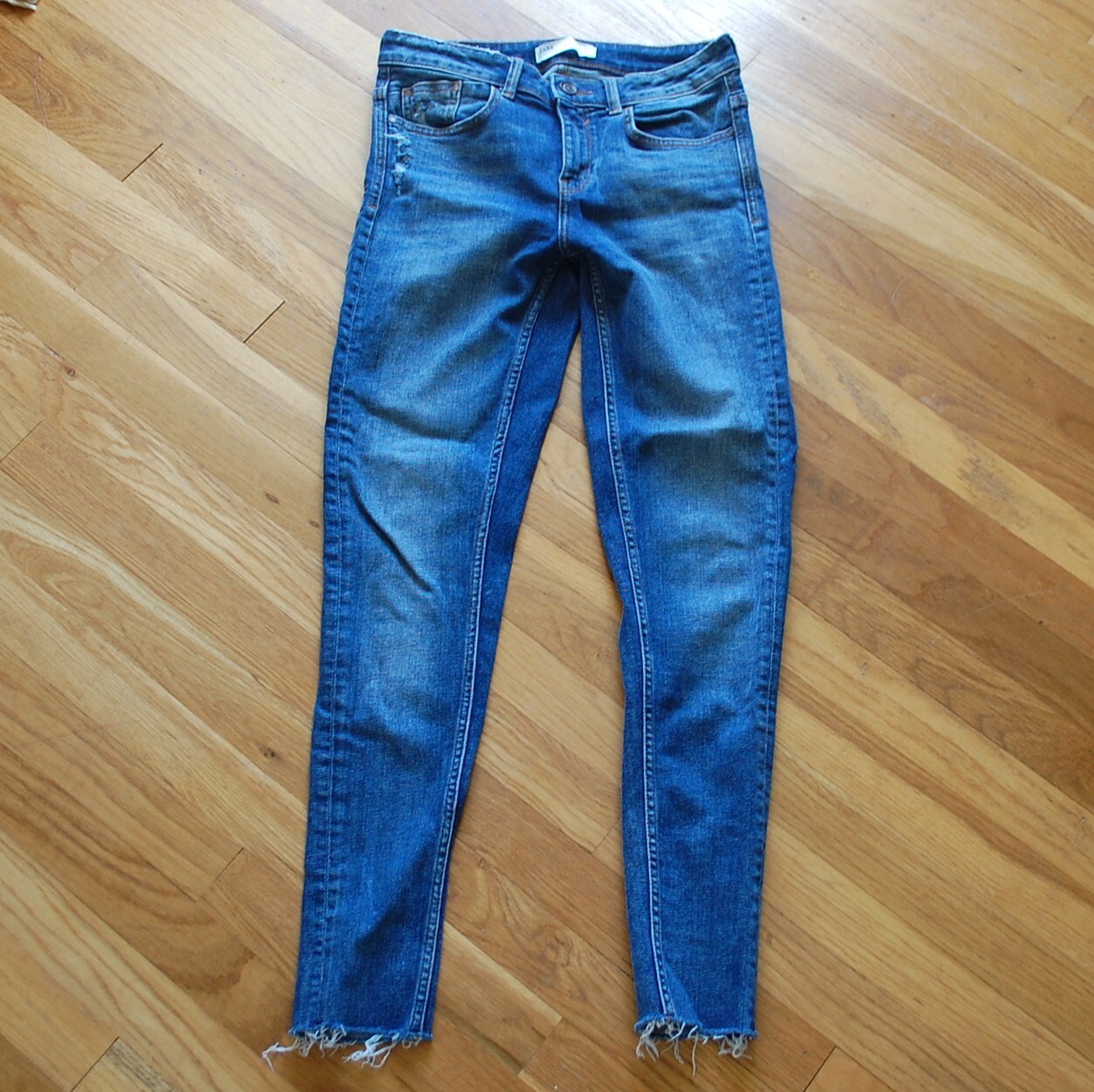 Zara Z1975 Skinny Blue Denim Jeans Pants Women's Size US Mid