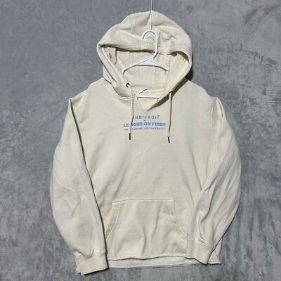 Lemons On Fire Designer Limited Edition Hoodie Graphic INBIJAGI Spell Out Cream