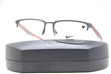 NEW NIKE 4313 006 BLACK RED AUTHENTIC EYEGLAS...