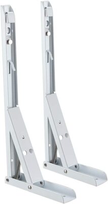 Camping Regalträger 2x Regalträger Klappbar Regalhalter Tischplatten Regalwinkel Klappwinkel Camping Regalwinkel Weiß