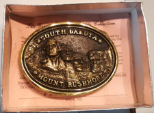 belt buckle 1980 Great American Buckle registered edition Mount Rushmore W/ COA