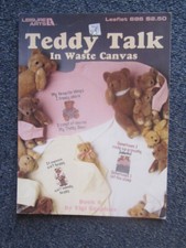 CROSS STITCH PATTERN TEDDY TALK NO. 696 GREAT **MUST SEE **