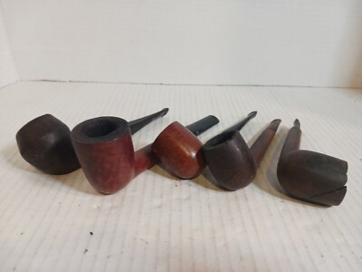 Lot Of 5 Vintage Tobacco Pipes  Briar  France. 