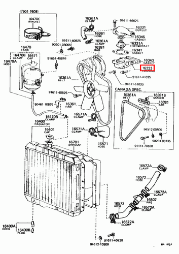 Genuine LandCruiser FJ45 2F 4.2 Petrol Lower Thermostat Housing Water Outlet - Picture 9 of 14