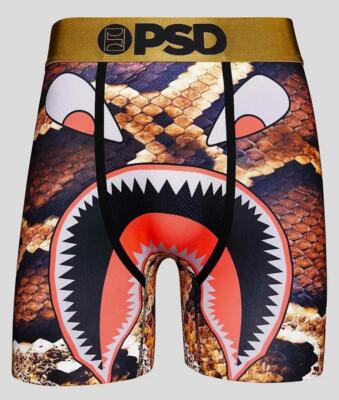 PSD Warface Gold Skins Python Snake Mesh Front & Back Panels Long Boxers Men's