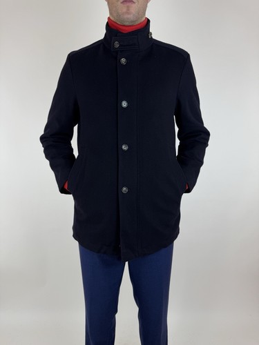 SCHNEIDERS Wool Coat Zipper Sport Peacoat Coat Mens Size 52 - Picture 7 of 16