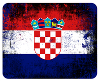 Mousepad Kroatien Vintage 24X19 Croatia Grunge Mauspad Unterlage