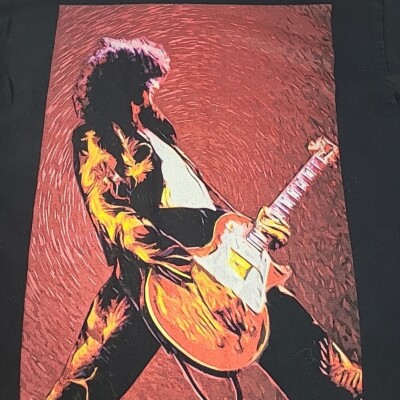Jimmy Page Led Zeppelin T-shirt Abstract Small GUC 👌 | eBay