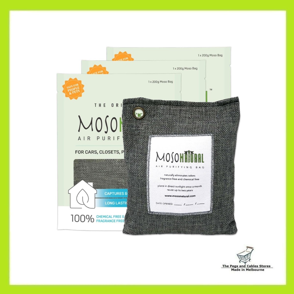 Moso Natural Air Purifying Bag Car Home Pet Odour Eliminator