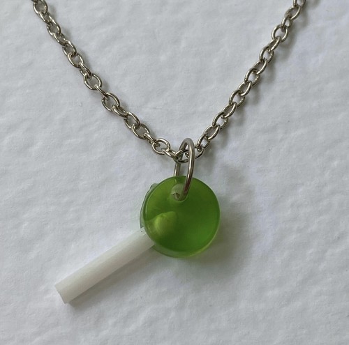 Small green Heart Lollipop earrings, lots of lengths , Lolly kitsch - Picture 6 of 64
