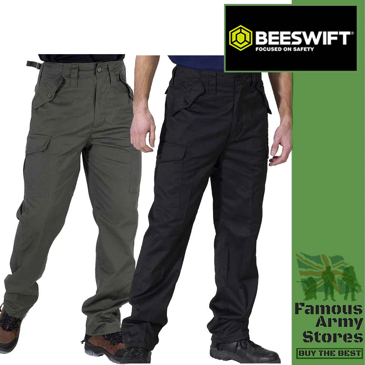 Combat Cargo Work Trousers Workwear Pro Pants Security MOD Army Police BDU