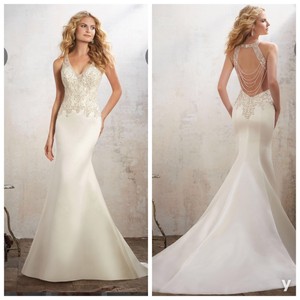 mori lee backless wedding dress