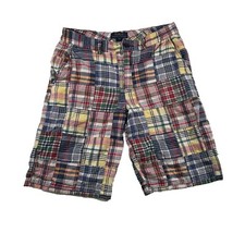 Polo Ralph Lauren Boys Plaid Shorts Size 16 Patchwork Multicolor Pockets India
