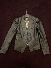 Genuine Leather Black Biba Jacket Size 8