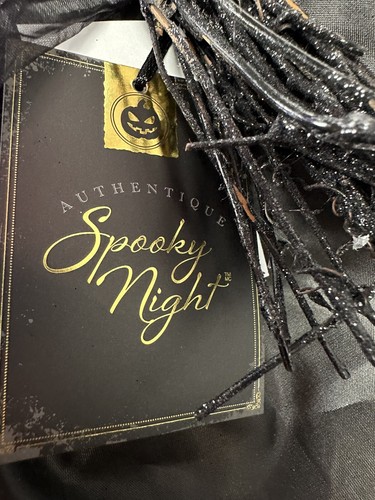 NWT 24” Large Halloween Witch Doll Spooky Night Purple Black White Silver Decor - Picture 8 of 20