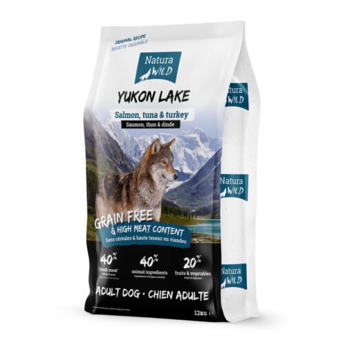 Natura Wild Complete Grain Free Adult Dog Dry Food with Salmon, Tuna and Turkey - Afbeelding 1 van 6