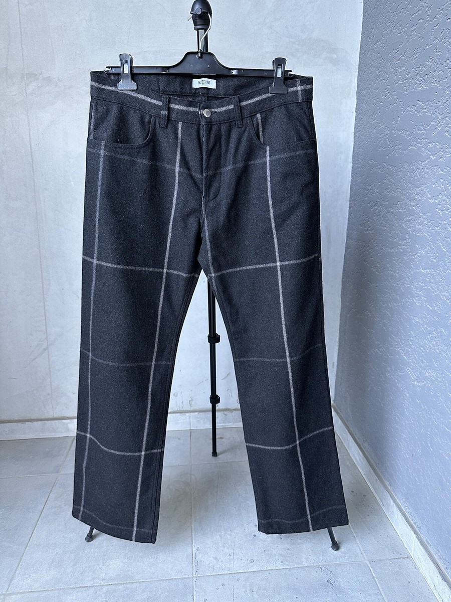 【関税&送料込み】Moschino Asymmetrical Wool Pants Moschino Wool Trousers Pants Mens Vtg | eBay