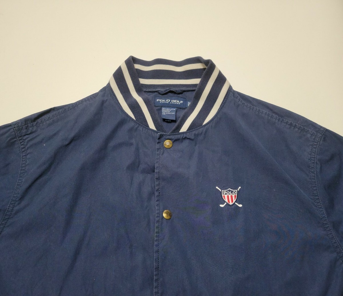 Polo Ralph Lauren Golf Mens XL Navy Blue Vintage Golf Jacket | eBay