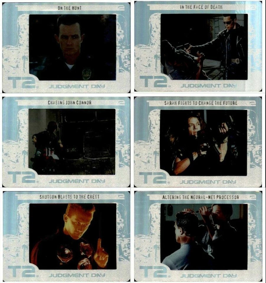 Terminator 2 Judgement Day 2003 Artbox Rare Insert 6 Card Set R1 - R6 CHASE - Image 2 of 2