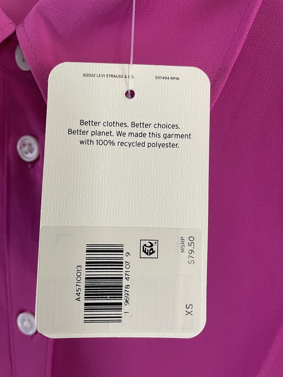 Levi's Women's Fuchsia Long Sleeve Front Button Shirt Size XS | eBay