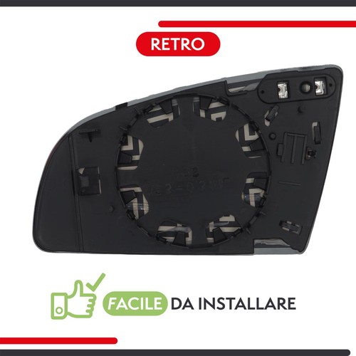 Vetro Specchietto Retrovisore Destro Per Audi A3, A4, A6, A8, Termico, Dx - Foto 3 di 8