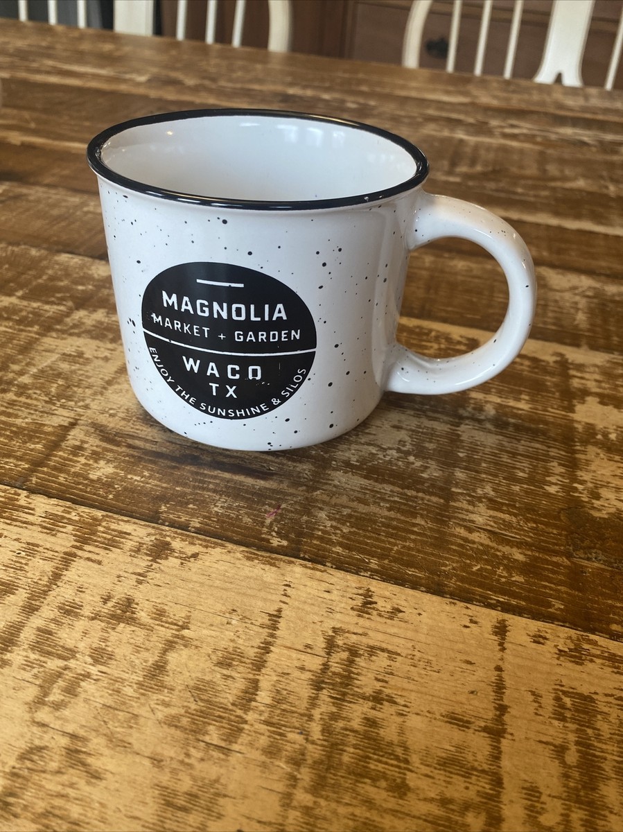 MAGNOLIA Market Garden Coffee Mug Cup Waco TX Silos Splatterware