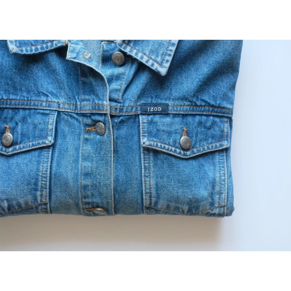 CHAQUETA VAQUERA IZOD JEAN AZUL HECHA EN BRASIL DE COLECCIÓN AÑOS 90 Y2K MUJER TALLA XXL Foto 4 de 4