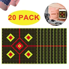 20 Pack 12x12" Shooting Targets Gun Pistol Rifle Reactive Splatter Paper Target