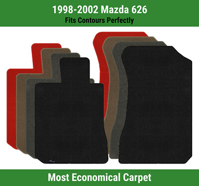 Lloyd Velourtex Front Row Carpet Mats for 1998-2002 Mazda 626 